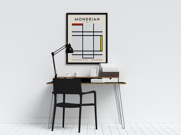 Composition in White, Red, and Yellow Art Print – Piet Mondrian Exhibition Poster