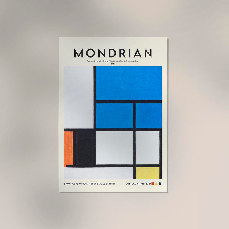 Composition with Large Blue Plane Poster - Mondrian Art Print — Ansicht 3