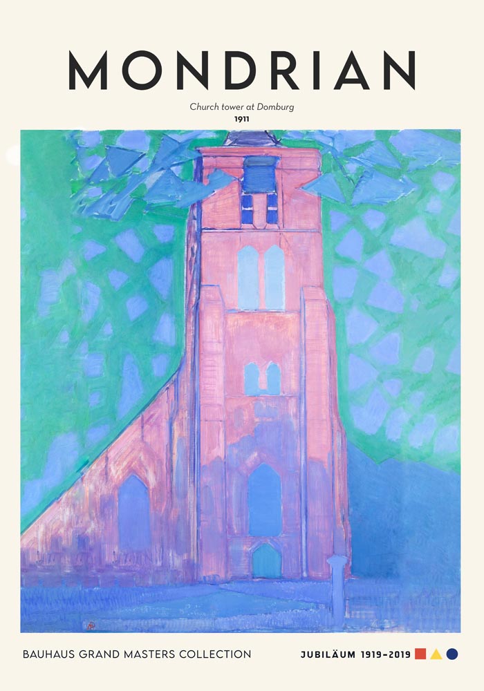 Church Tower at Domburg – Piet Mondrian Kunstdruck Poster — Ansicht 4