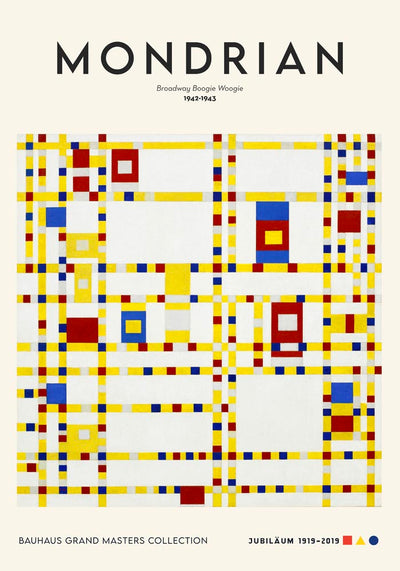 Broadway Boogie Woogie By Piet Mondrian Exhibition Poster – Art Print