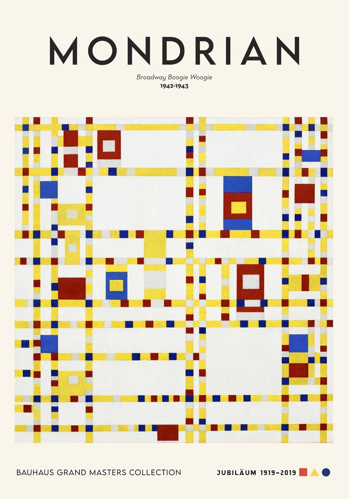 Broadway Boogie Woogie By Piet Mondrian Exhibition Poster – Art Print — Ansicht 4