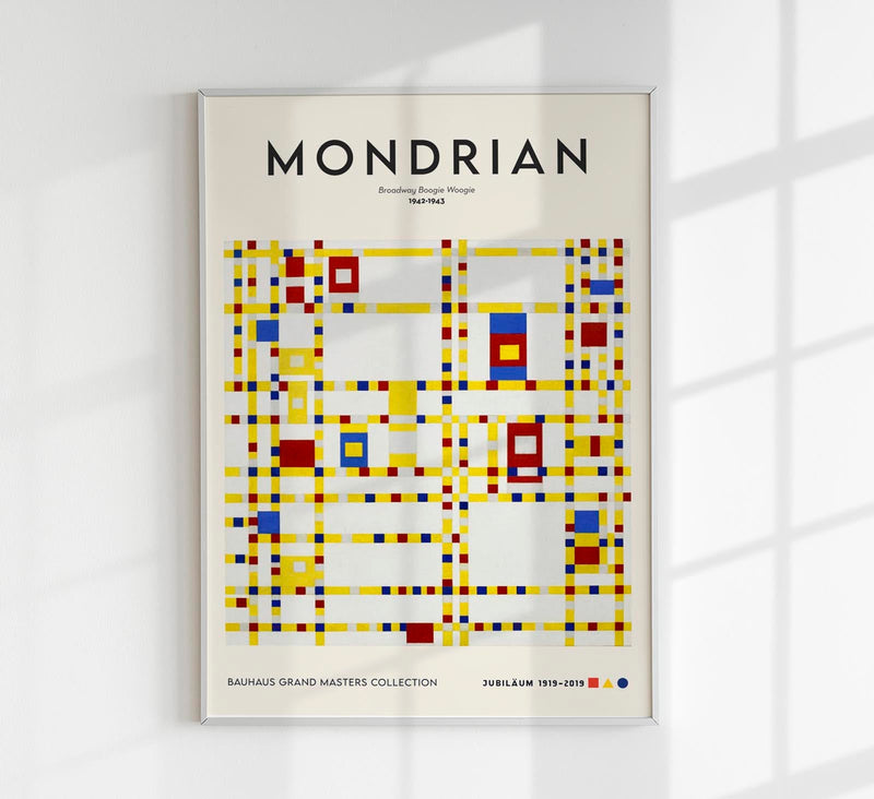 Broadway Boogie Woogie By Piet Mondrian Exhibition Poster – Art Print — Patroa Studio