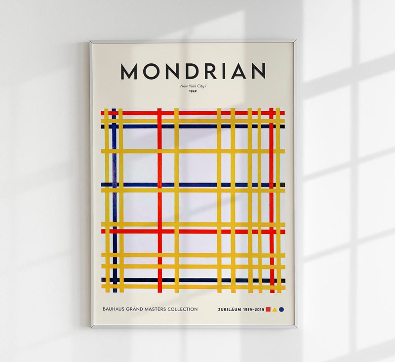 New York City I Piet Mondrian Exhibition Poster – Archival Fine Art Print — Patroa Studio