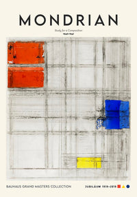 Study for a Composition By Piet Mondrian Exhibition Poster – Kunstdruck — Ansicht 4