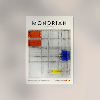 Study for a Composition By Piet Mondrian Exhibition Poster – Kunstdruck