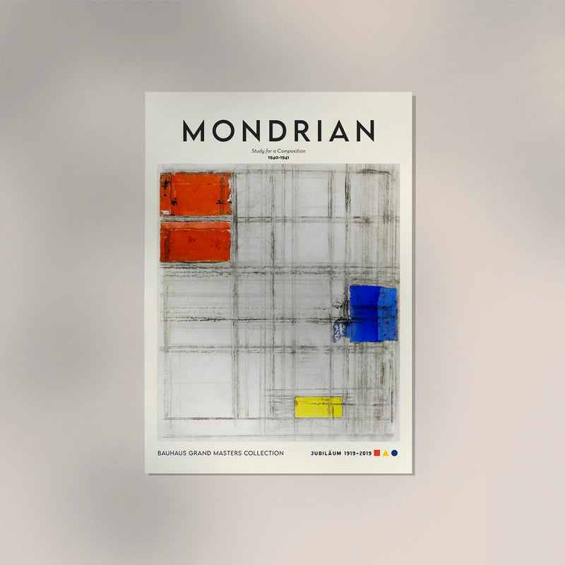 Study for a Composition By Piet Mondrian Exhibition Poster – Kunstdruck — Ansicht 3