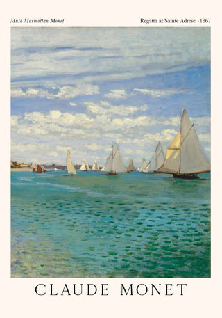 Regatta at Sainte-Adresse – Fine Art Print | UV-Resistant | Monet Poster