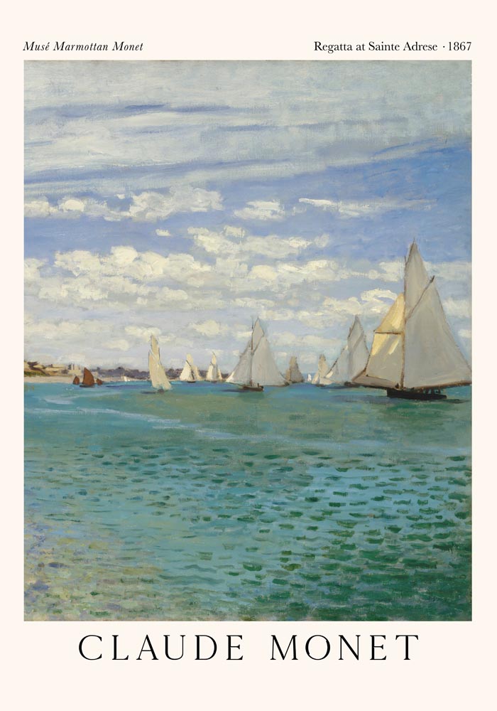 Regatta at Sainte-Adresse – Fine Art Print UV-Resistant Monet Poster — Ansicht 3
