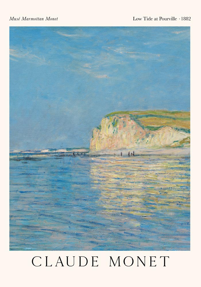 Monet Ebb Pourville – Fine Art Poster Impressionism Marine Art — Ansicht 3