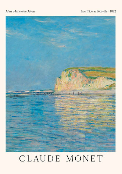 Monet Ebbe Pourville – Fine Art Poster Impressionismus Meereskunst