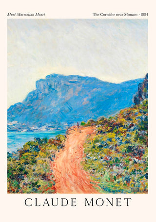 The Corniche near Monaco by Claude Monet Exhibition Poster – Fine Art Print | UV-resistent | Impressionistische Landschaftskunst