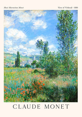 View of Vétheuil by Claude Monet Exhibition Poster – Fine Art Print | UV-resistent | Made in Berlin