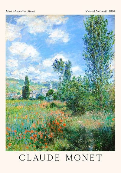 View of Vétheuil by Claude Monet Exhibition Poster – Fine Art Print | UV-resistant | Made in Berlin