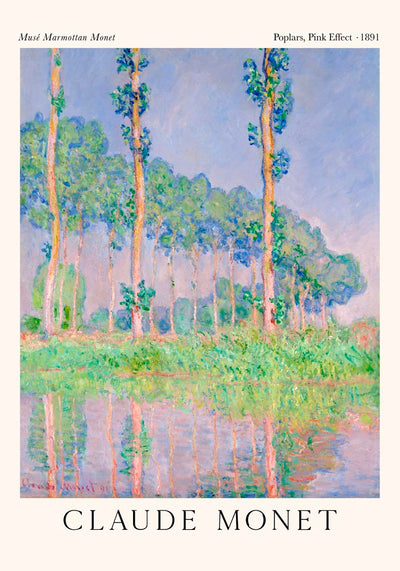 Poplars Pink Effect – Fine Art Print Claude Monet Impressionismus