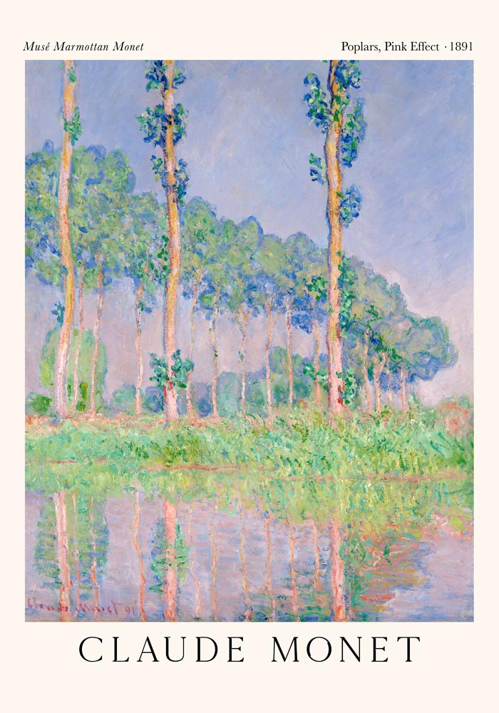 Poplars Pink Effect – Fine Art Print Claude Monet Impressionismus — Ansicht 6