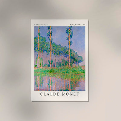 Poplars Pink Effect – Fine Art Print Claude Monet Impressionism