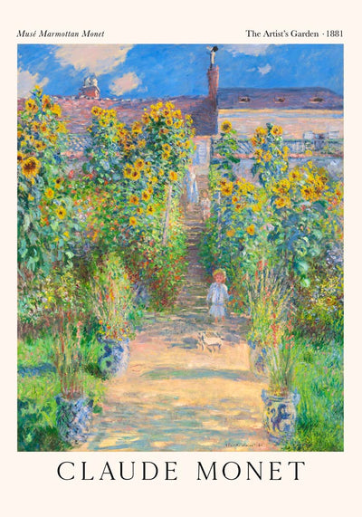 The Artist's Garden by Claude Monet Exhibition Poster – Fine Art Print UV-resistent