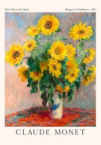 Bouquet of Sunflowers Exhibition Poster – Claude Monet Kunstdruck — Ansicht 3