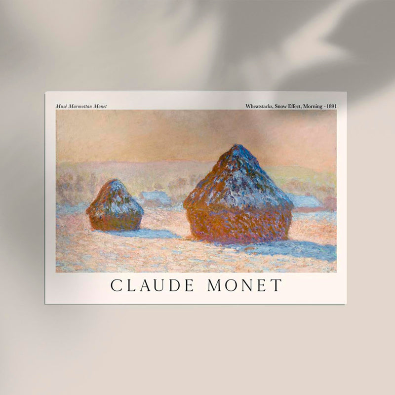 Wheatstacks, Snow Effect, Morning – Claude Monet Fine Art Print | UV-beständig — Ansicht 2
