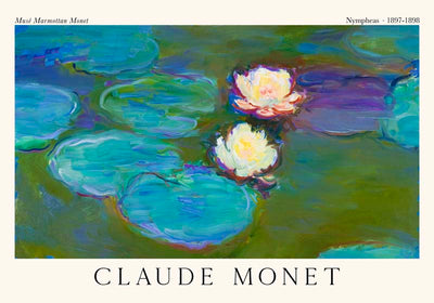 Nympheas by Claude Monet Exhibition Poster – Impressionistische Wasserlinsen-Serie Fine Art Print