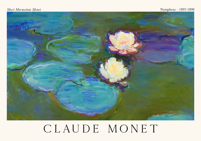 Nympheas by Claude Monet Exhibition Poster – Impressionistische Wasserlinsen-Serie Fine Art Print — Ansicht 4