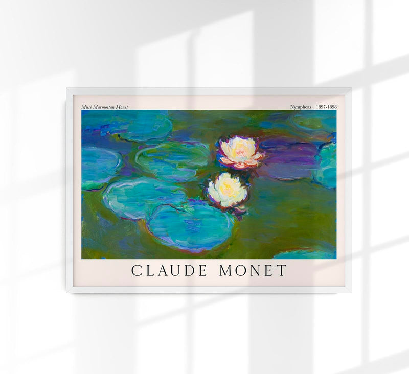 Nympheas by Claude Monet Exhibition Poster – Impressionistische Wasserlinsen-Serie Fine Art Print — Patroa Studio