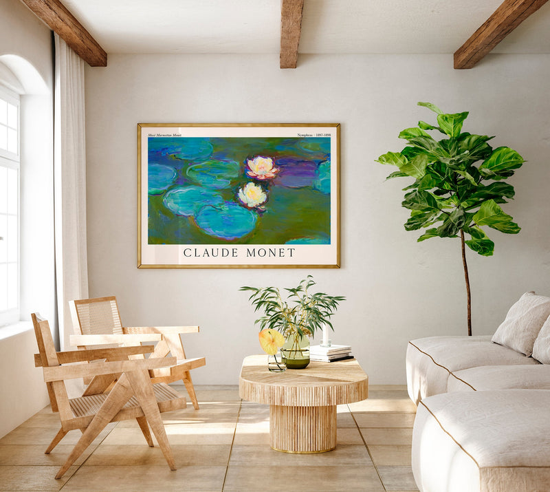 Nympheas by Claude Monet Exhibition Poster – Impressionistische Wasserlinsen-Serie Fine Art Print — Ansicht 2