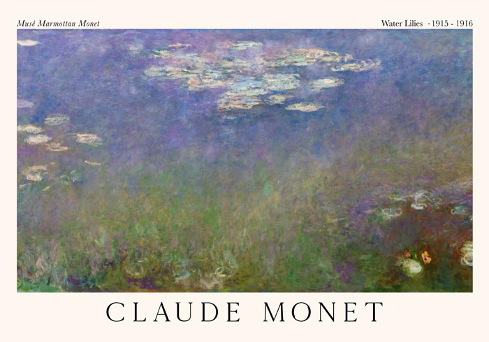 Waterlilies by Claude Monet Exhibition Poster – Fine Art Print UV-resistant — Ansicht 3