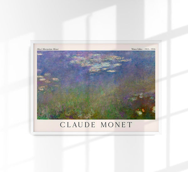 Waterlillies by Claude Monet Exhibition Poster – Fine Art Print UV-beständig