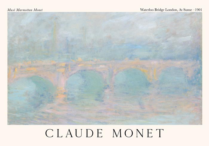 Waterloo Bridge, London at Sunset – Claude Monet Fine Art Print Impressionism — Ansicht 3