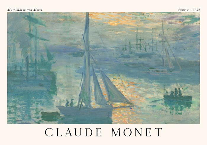 Sunrise by Claude Monet Exhibition Poster – Fine Art Print UV-resistent Made in Berlin — Ansicht 3