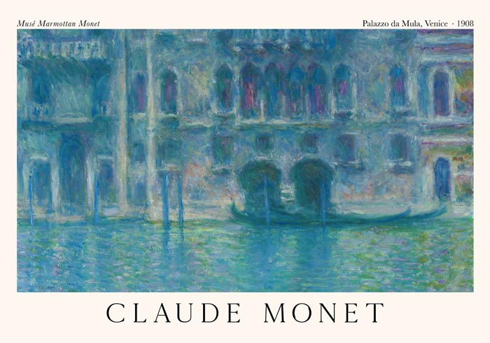 Palazzo da Mula, Venice by Claude Monet Exhibition Poster – Impressionismus Fine Art Print — Ansicht 3