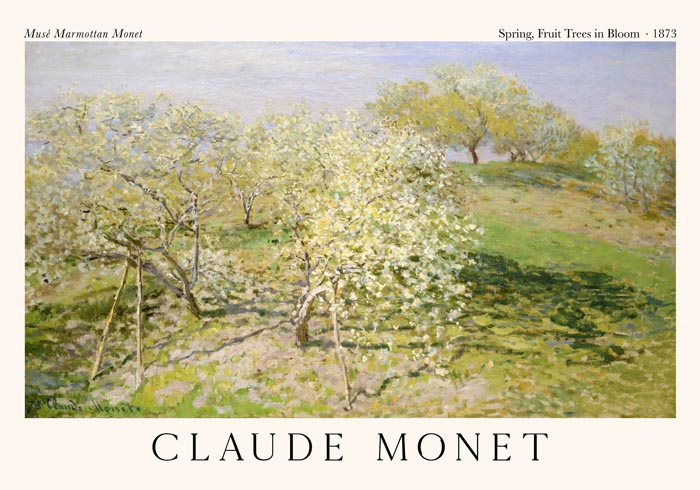 Spring, Fruit Trees in Bloom by Claude Monet – Fine Art Print UV-beständig Atelierdruck — Ansicht 3