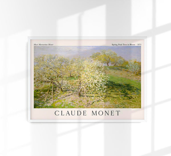 Spring, Fruit Trees in Bloom by Claude Monet – Fine Art Print UV-beständig Atelierdruck