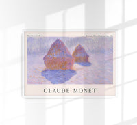 Claude Monet Haystacks Effekt Schnee Sonne – Fine Art Print UV-resistent Canvas — Ansicht 1