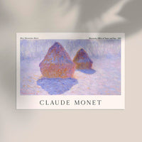 Claude Monet Haystacks Effekt Schnee Sonne – Fine Art Print UV-resistent Canvas — Ansicht 2