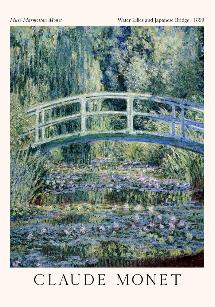 Water Lilies and Japanese Bridge – Fine Art Print Claude Monet Premium Paper — Ansicht 3