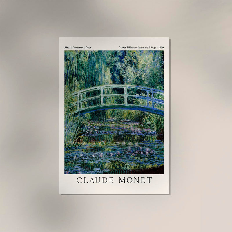 Water Lilies and Japanese Bridge – Fine Art Print Claude Monet Premium Paper — Ansicht 5