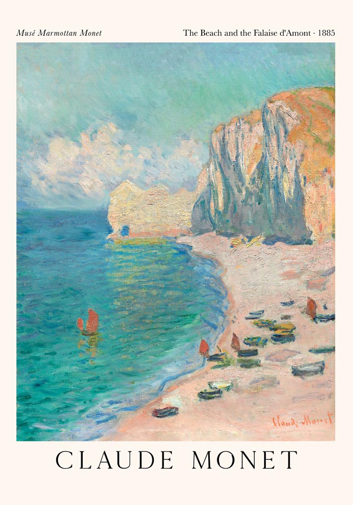 The Beach and the Falaise d'Amont by Monet Exhibition Poster – Fine Art Print UV-resistant — Ansicht 3