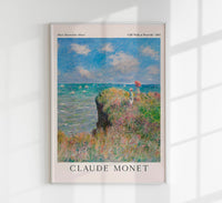 Cliff Walk at Pourville – Fine Art Print Monet Impressionismus Ausstellungsposter — Ansicht 1