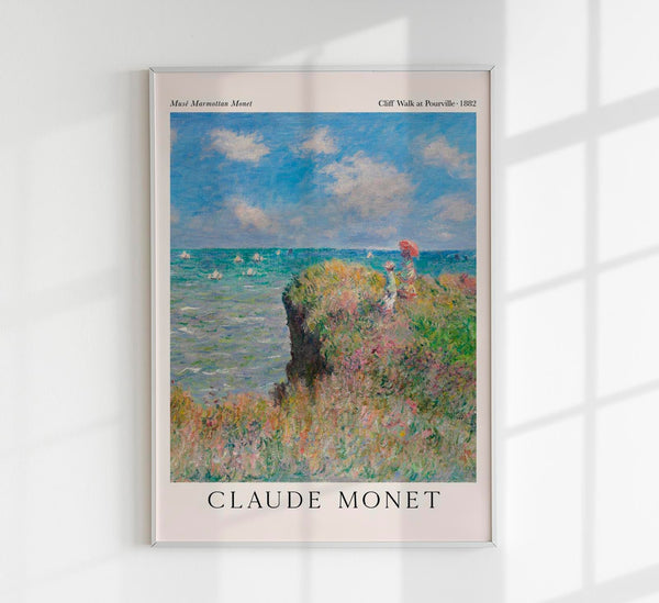 Cliff Walk at Pourville – Fine Art Print Monet Impressionismus Ausstellungsposter