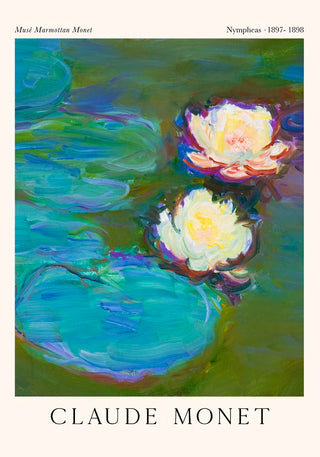 Nymphea Vertical by Claude Monet Exhibition Poster – Vertikale Impressionistische Darstellung | Farbintensive Wasserlinsen | Gartenidyll