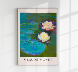 Nymphea Vertical by Claude Monet Exhibition Poster – Vertikale Impressionistische Darstellung | Farbintensive Wasserlinsen | Gartenidyll