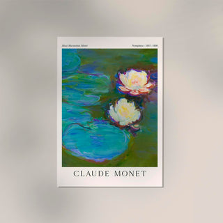 Nymphea Vertical by Claude Monet Exhibition Poster – Vertikale Impressionistische Darstellung | Farbintensive Wasserlinsen | Gartenidyll