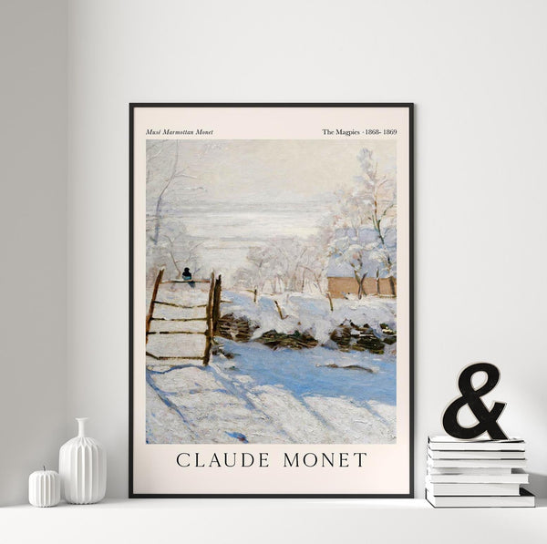 The Magpies (Vertical) – Claude Monet Exhibition Poster | Fine Art Print