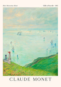 Cliffs at Pourville – Fine Art Print Impressionismus Monet Ausstellungsposter — Ansicht 4