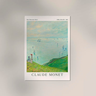 Cliffs at Pourville – Fine Art Print Impressionismus Monet Ausstellungsposter