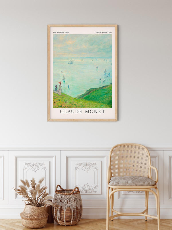 Cliffs at Pourville – Fine Art Print Impressionismus Monet Ausstellungsposter