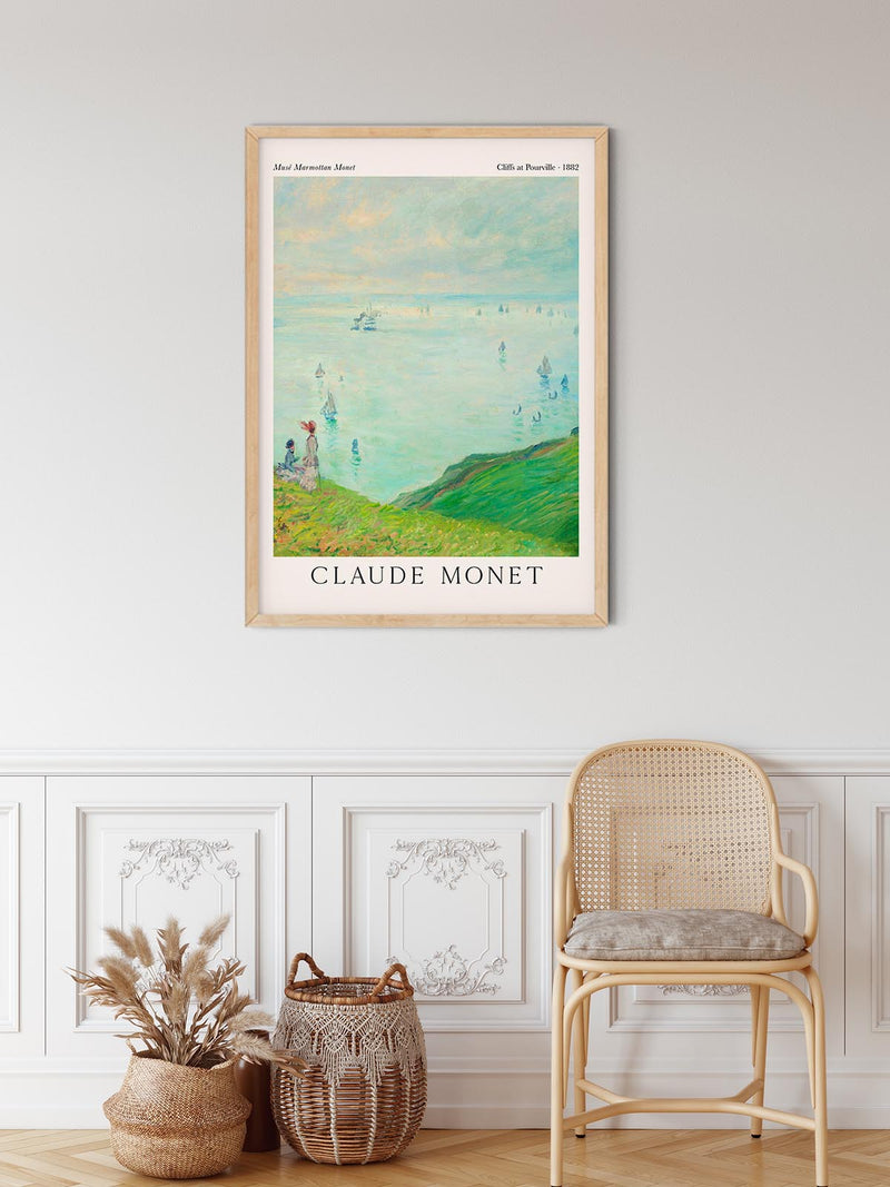 Cliffs at Pourville – Fine Art Print Impressionismus Monet Ausstellungsposter — Ansicht 2
