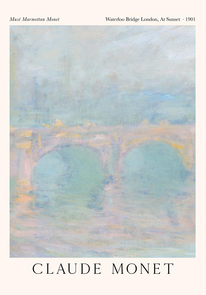 Waterloo Bridge, London at Sunset – Claude Monet Fine Art Print — Ansicht 4